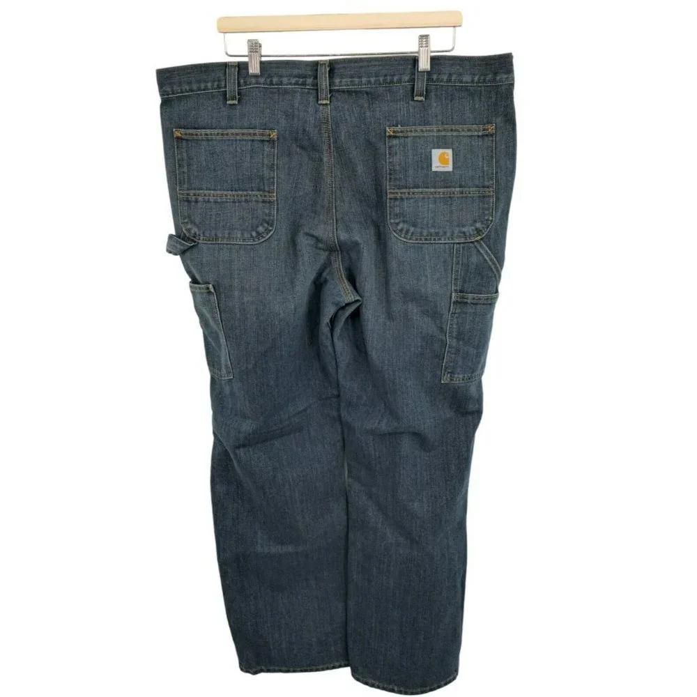 Carhartt 103327 Men 42/32 Relaxed Fit Holter Dungaree Carpenter Blue Denim Jeans